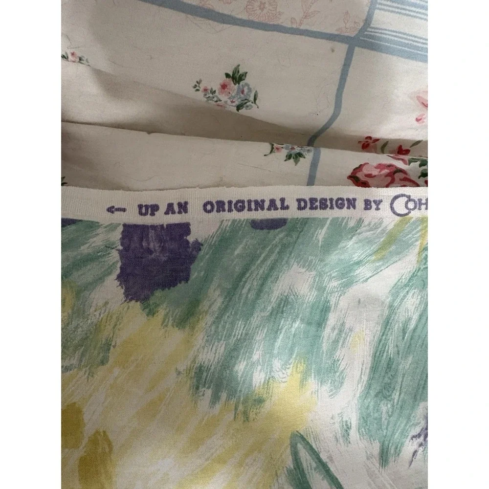Vintage Chantal Cohamy Riverdale Color Splash 80s Fabric By The Yard 56
